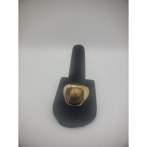 Vintage Sarah Coventry Ring 1/20 12K GF Size 9 Gold Tone Brown Stone Jewelry
